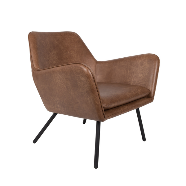 Bronze eco -leather voucher armchair