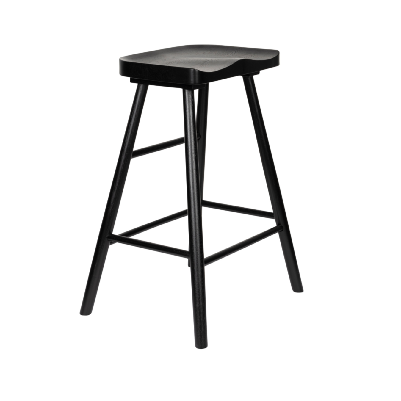 Bar stool Vander black oak wood