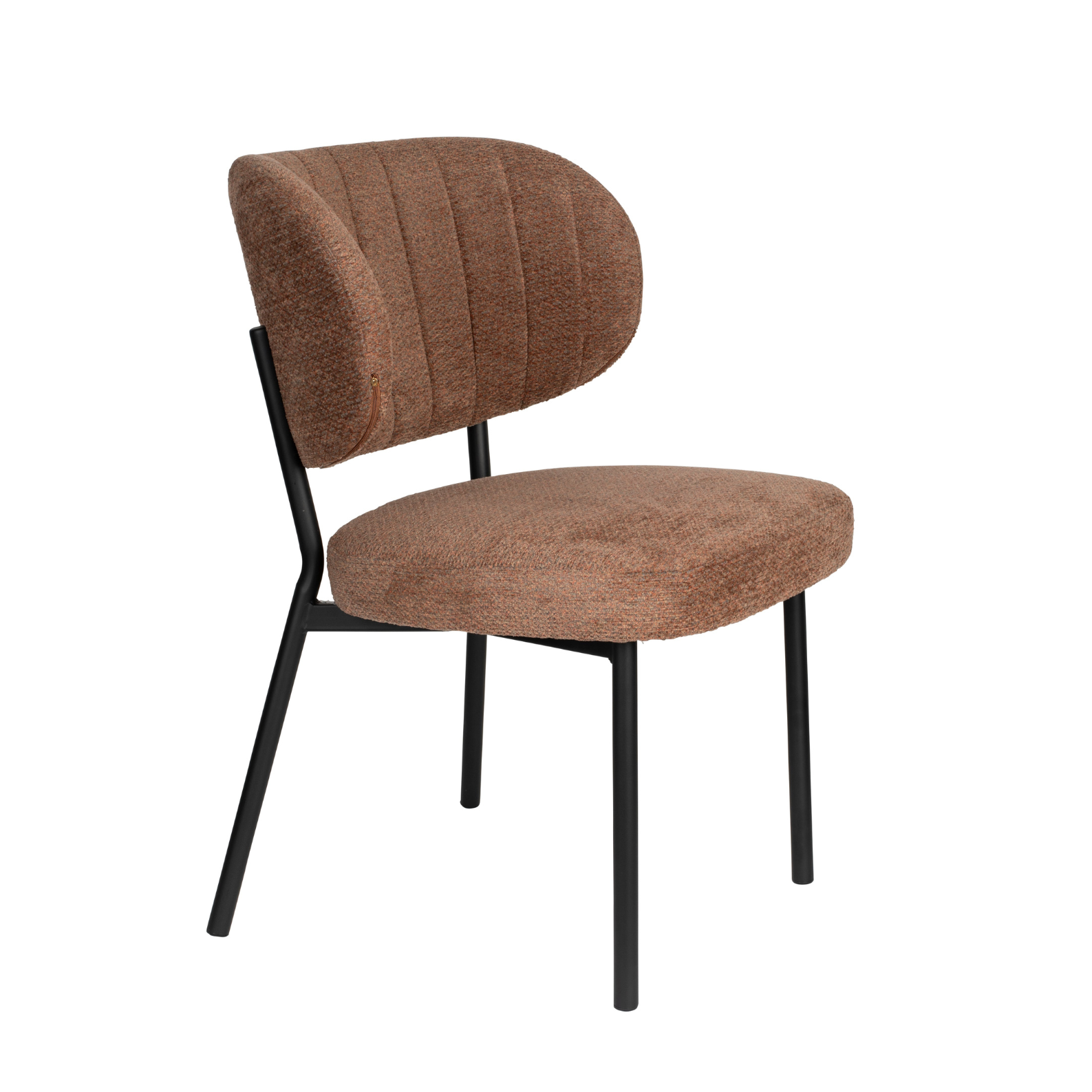 Sanne cinnamon chair with a black base