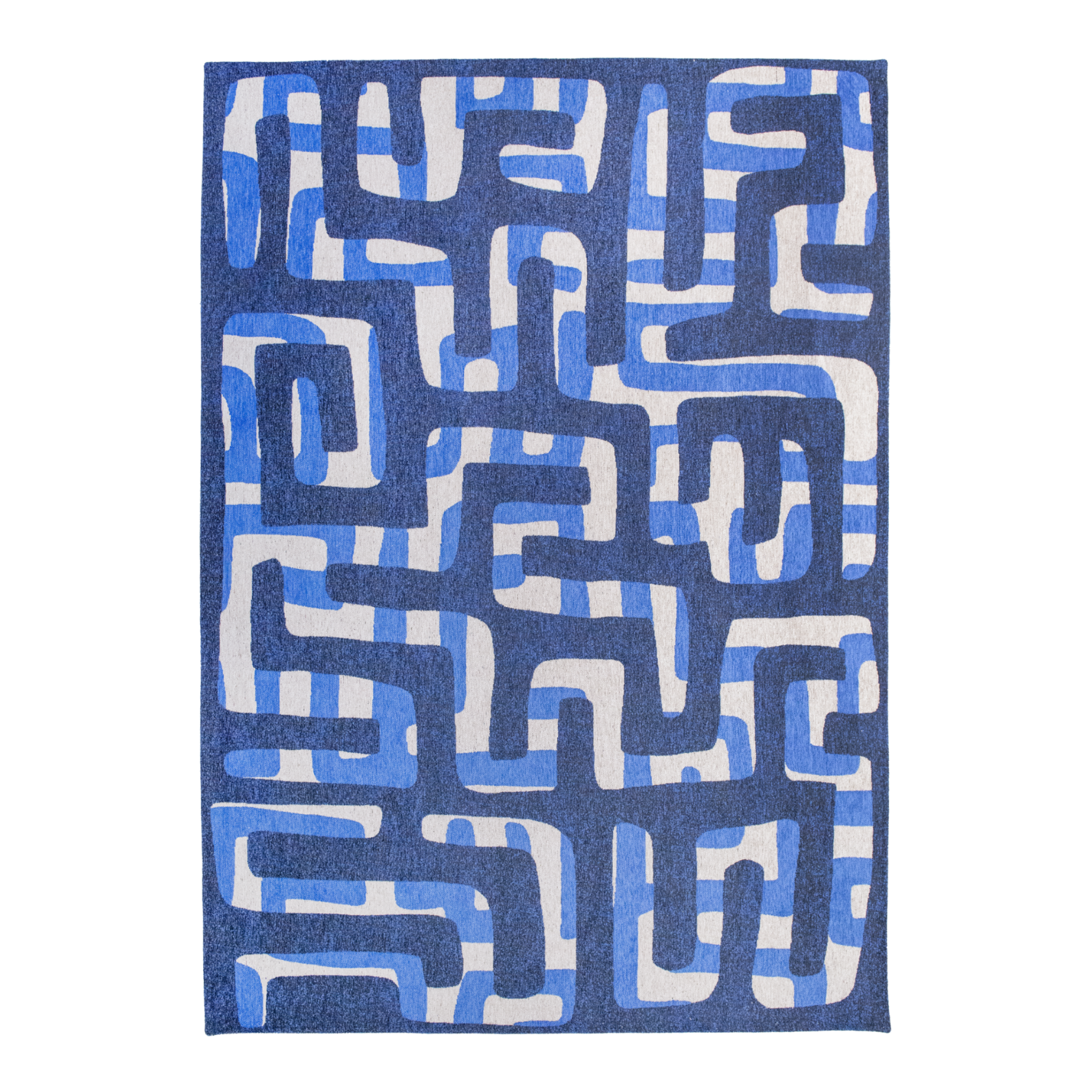 Kuba Ultramarine blue rug