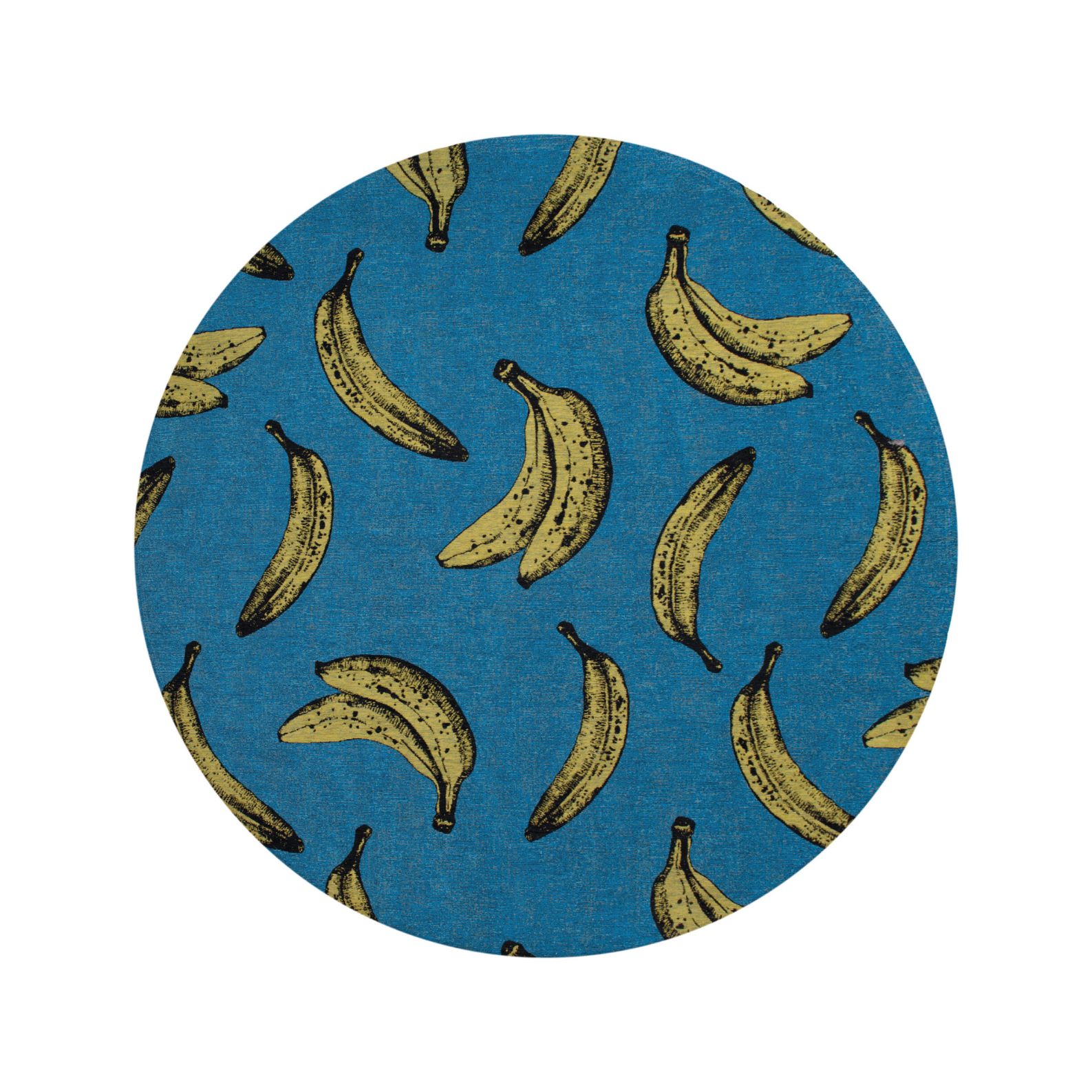 Runde Teppich Banane Kalifornien Blau Blau