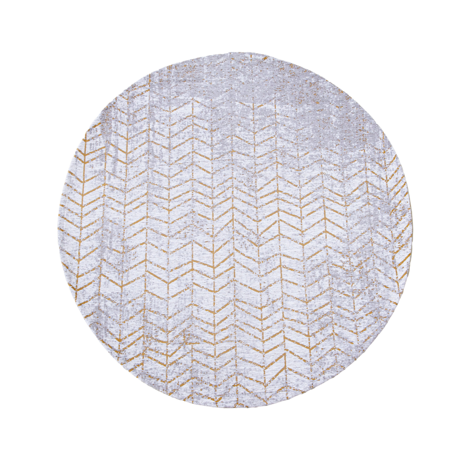 Round rug Jacobs Ladder Central Yellow beige-gold