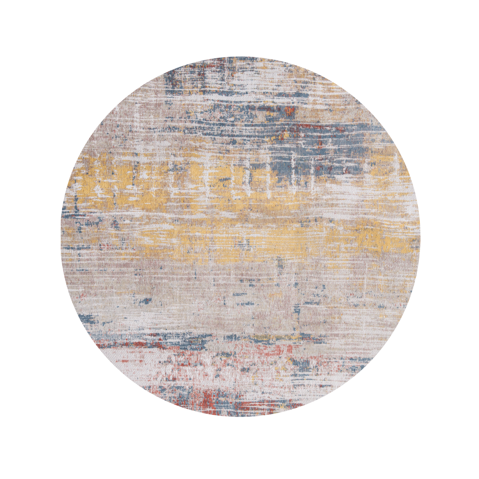 Round rug Streaks Montauk Multi beige-yellow