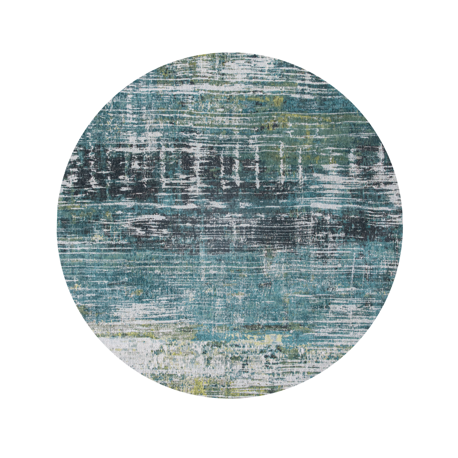 Round rug Streaks Glen Cove Green-Blue