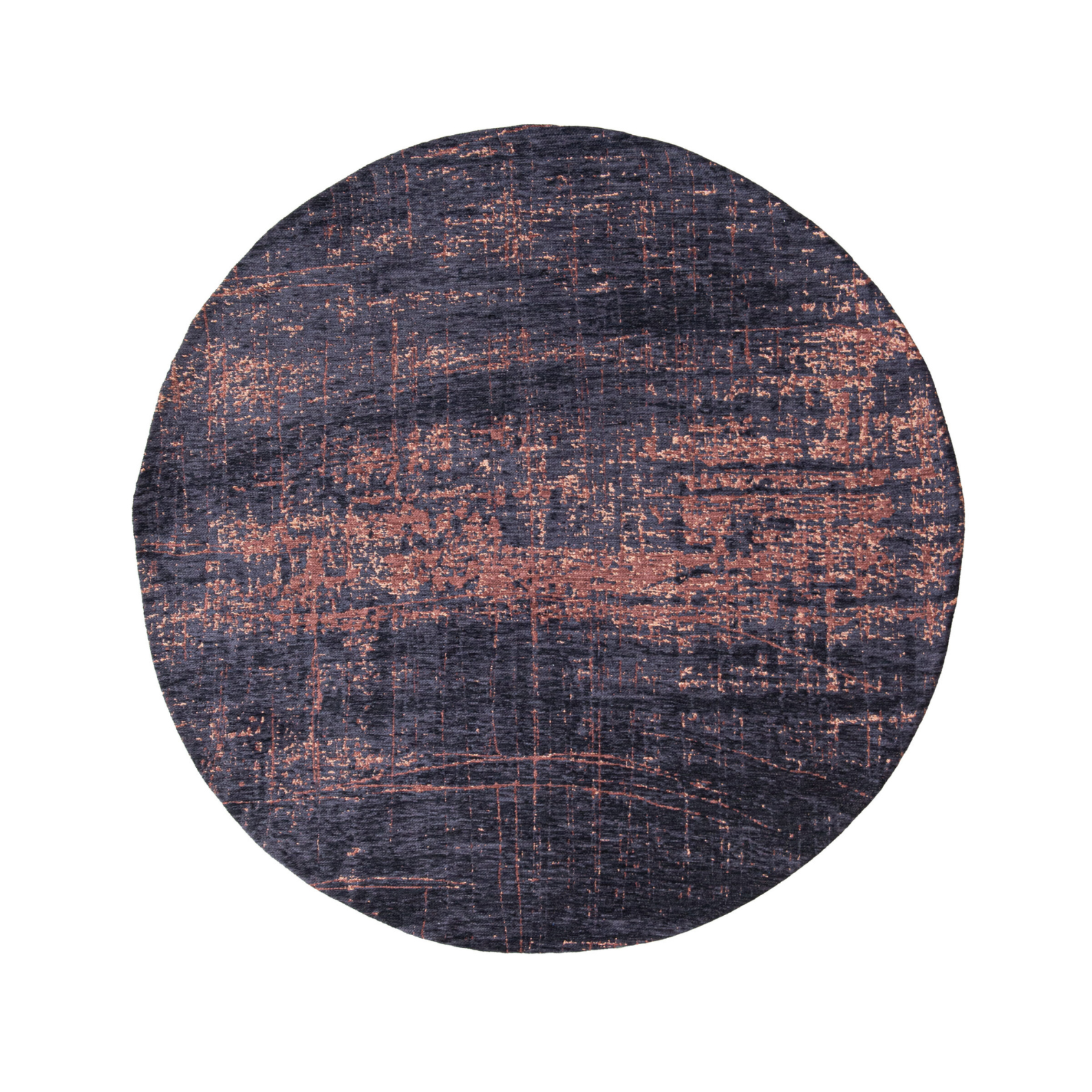 Round rug Griff Soho Copper Copper and Black