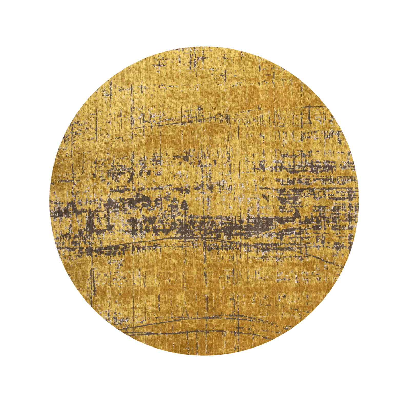 Round rug griff liberty gold golden