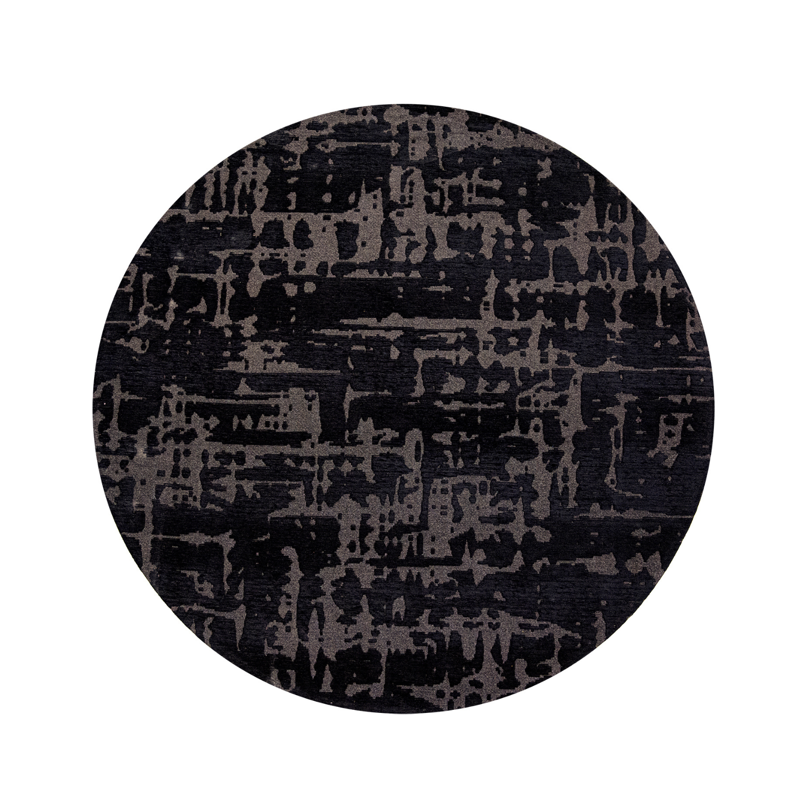 Round rug Baobab Black Water Black