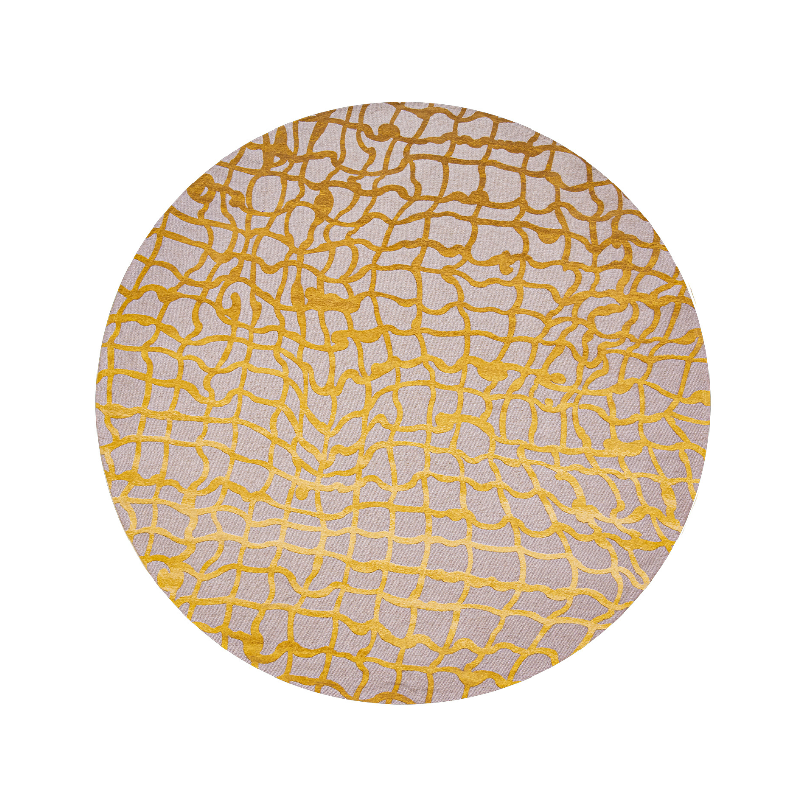 Round rug Daedalo Yellow Scarab orange