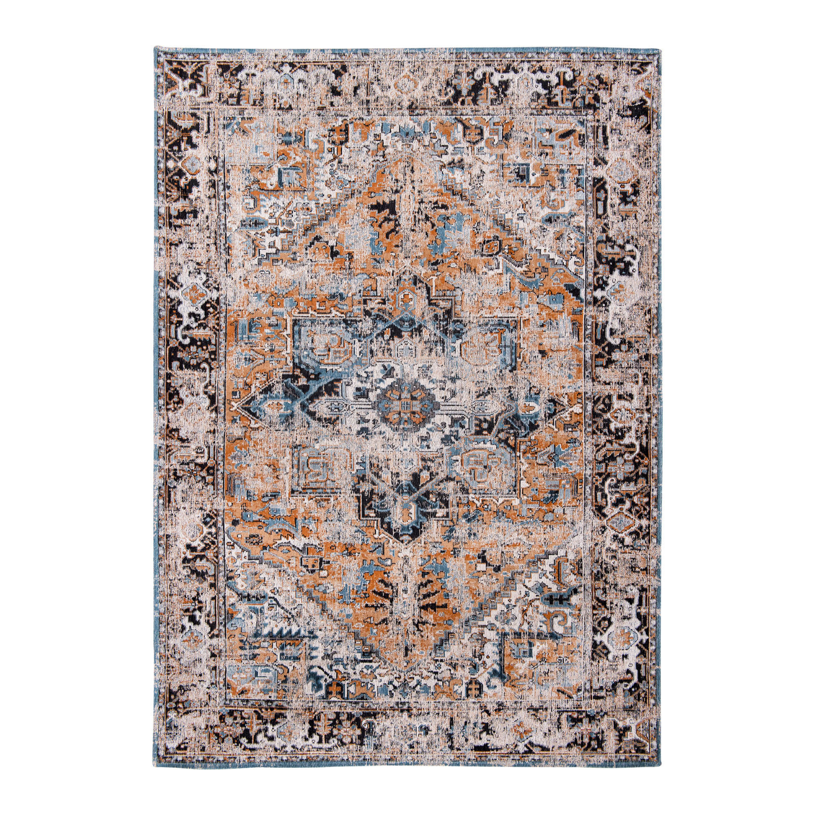 Heriz Seay Orange Orange-Blue rug