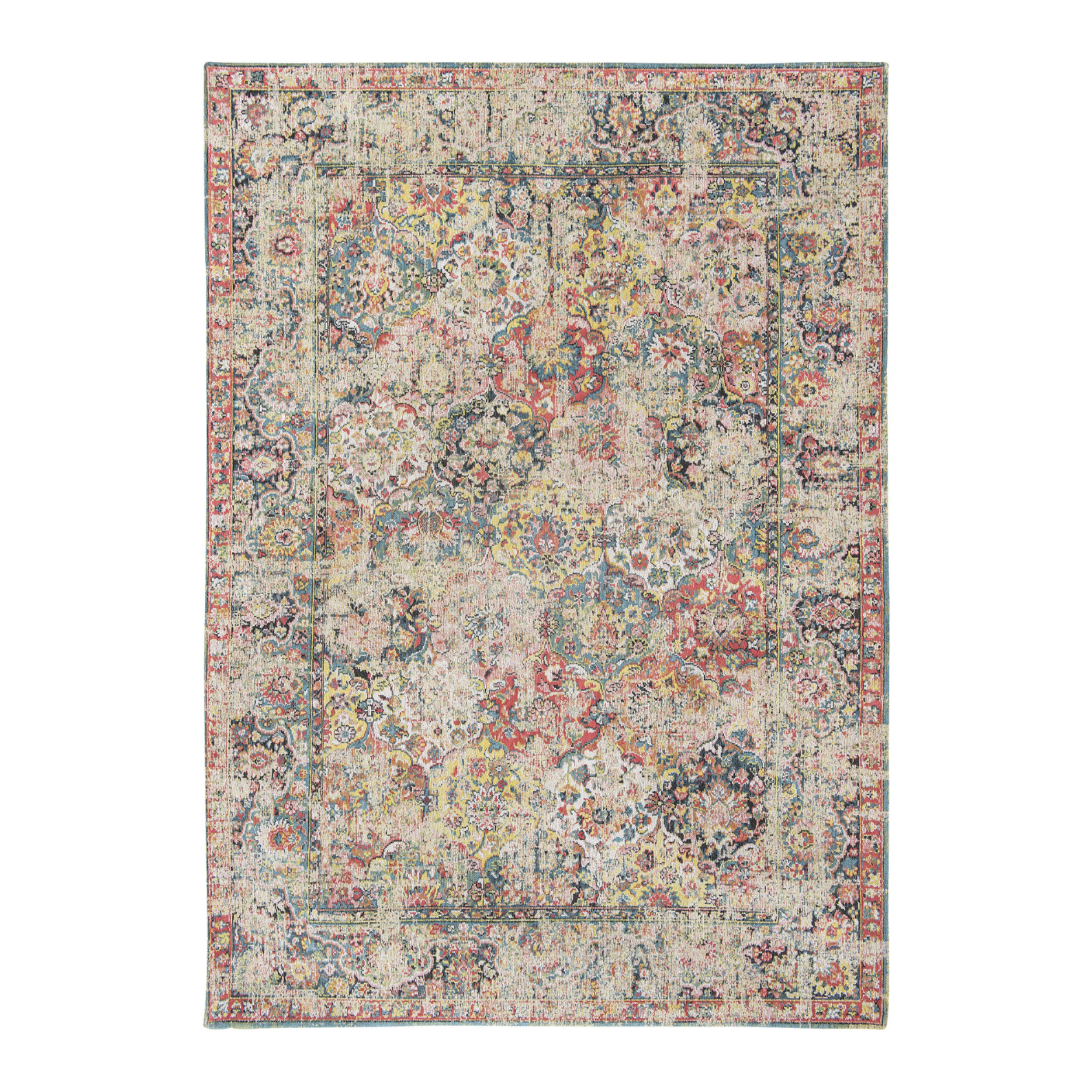 Bakthiari rug Janissery Multi brown-borde