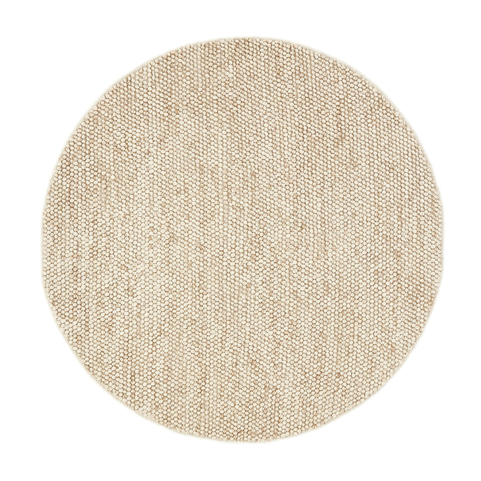 Bubbles beige beige round rug