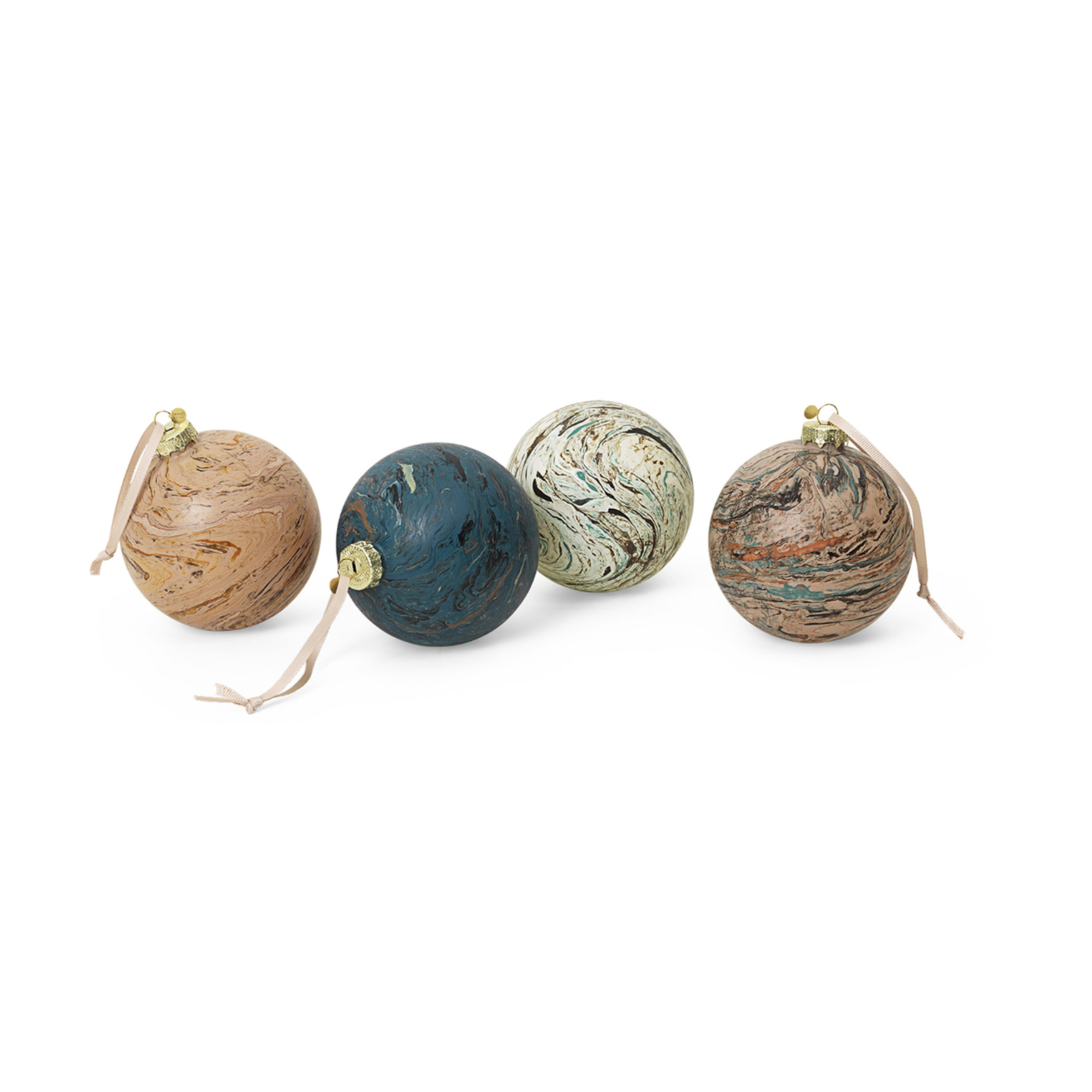 Farbe Marmor Baubles Set