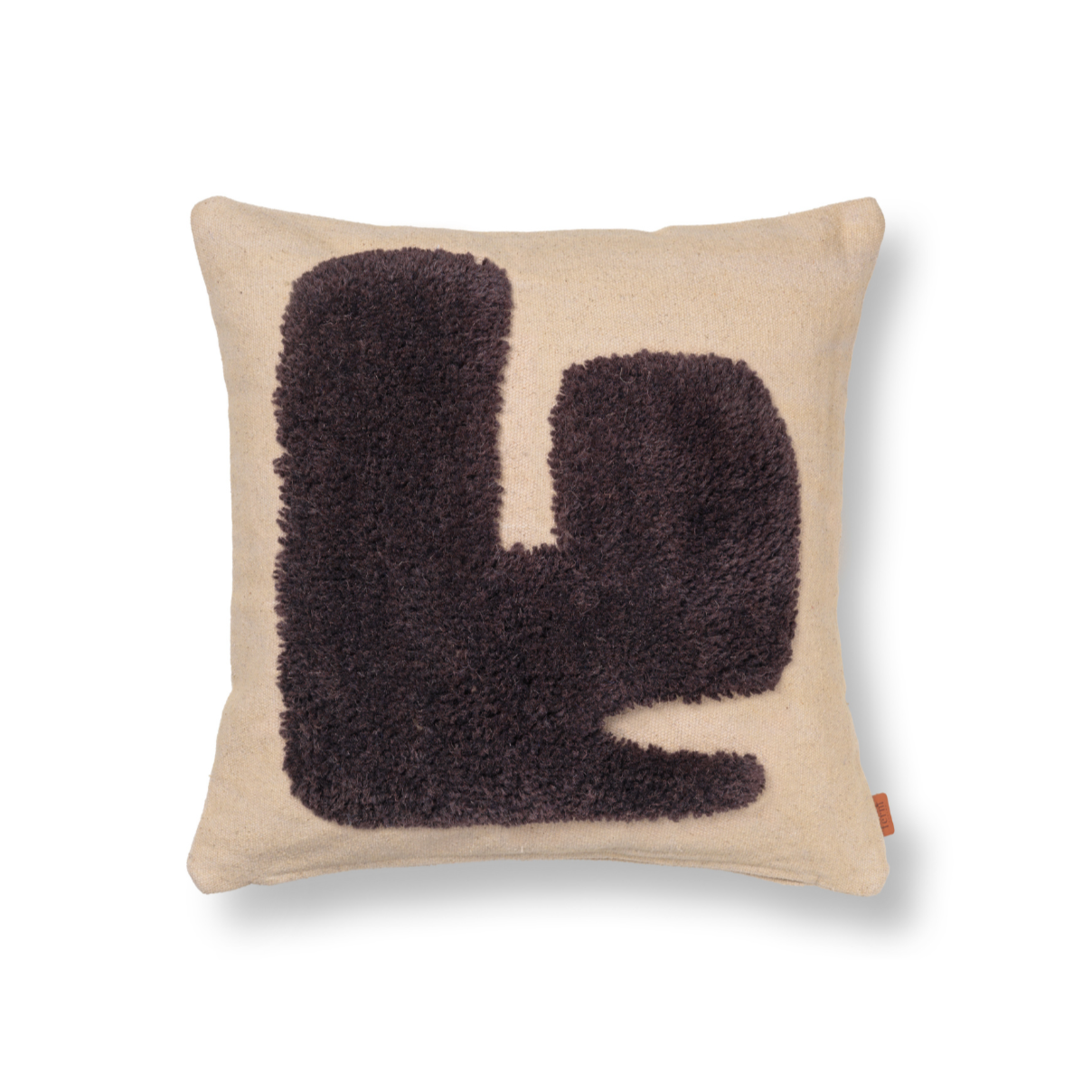 Lay cushion pillow beige with brown