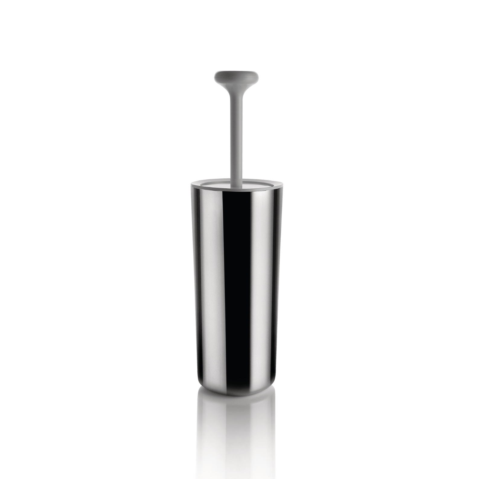 Birillo silver toilet brush with white