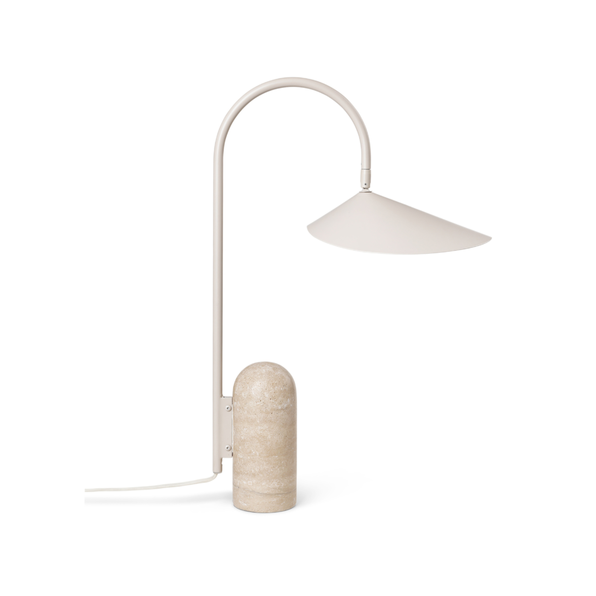 Tischlampe Arum Beige Marmor