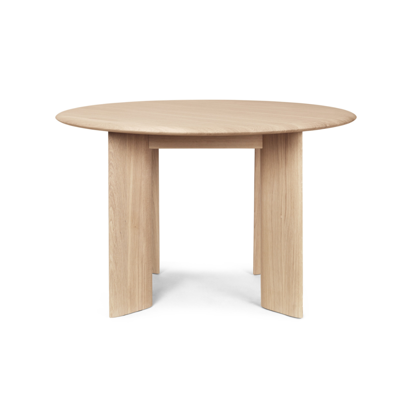 Round table bevel bleached oak