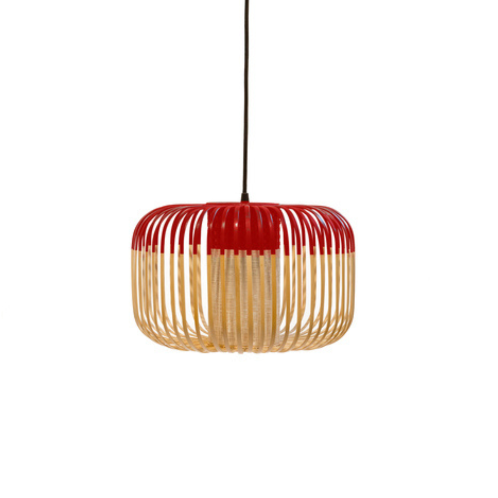 Bambuslampe rot