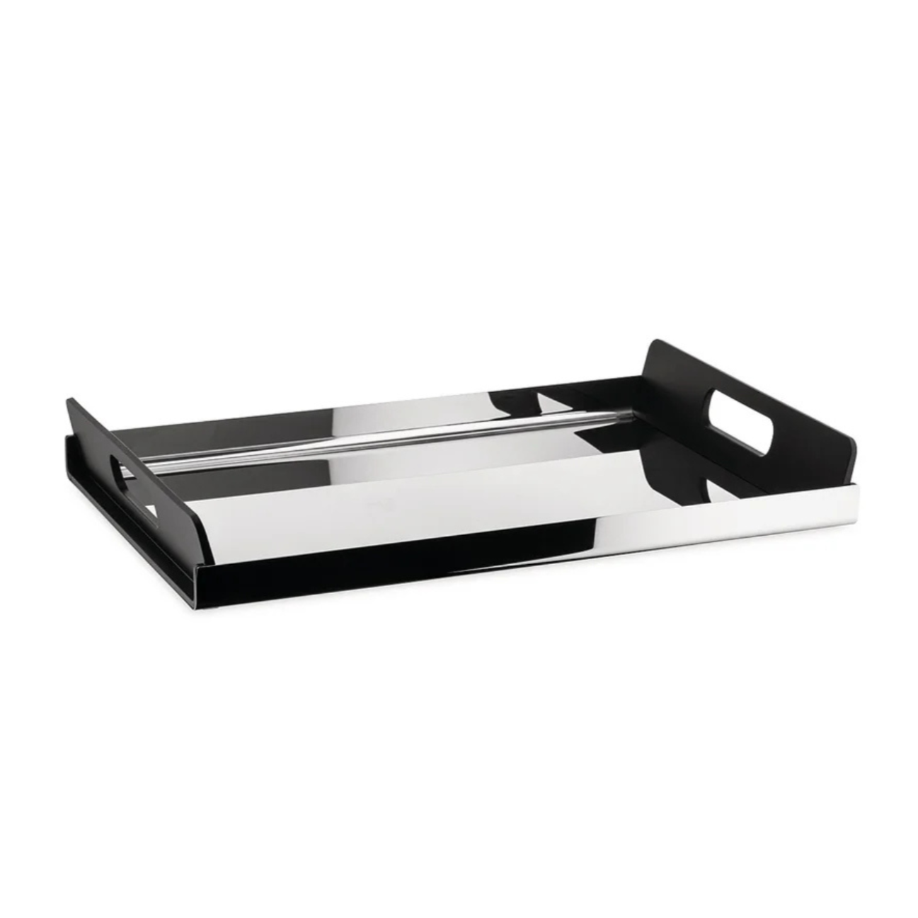 Silver vassily tray with black