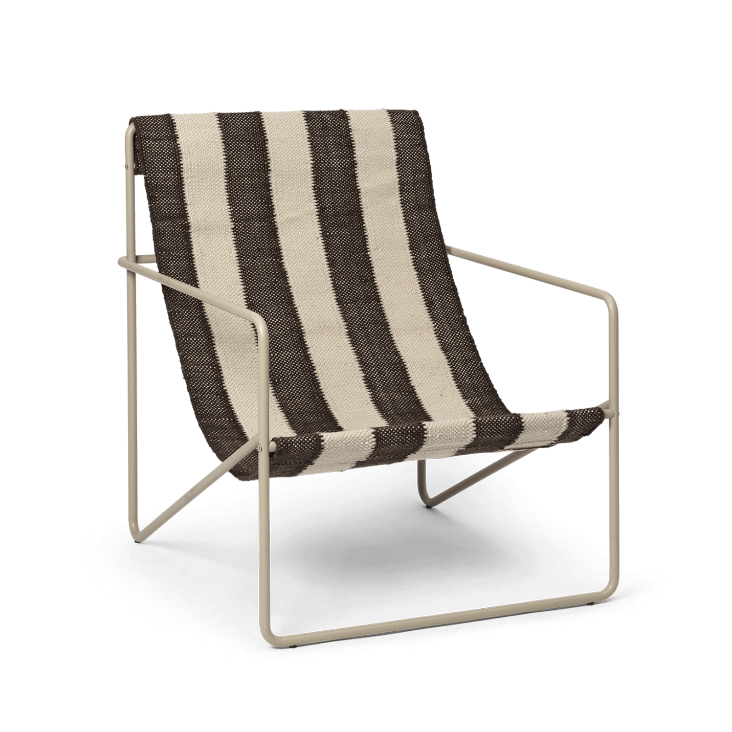 Desert Cream-brown garden armchair with a beige base