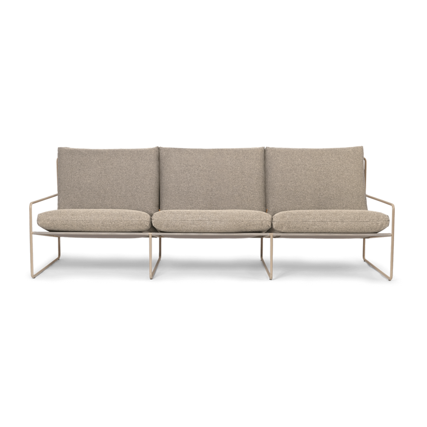 3-Personen-Sofa externer Wüste Beige mit einer beige Basis