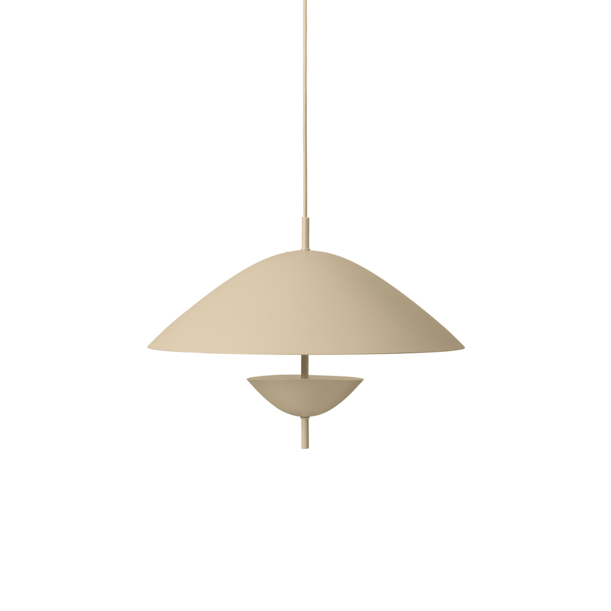 Beige ICE -Bege Hanging Lampe