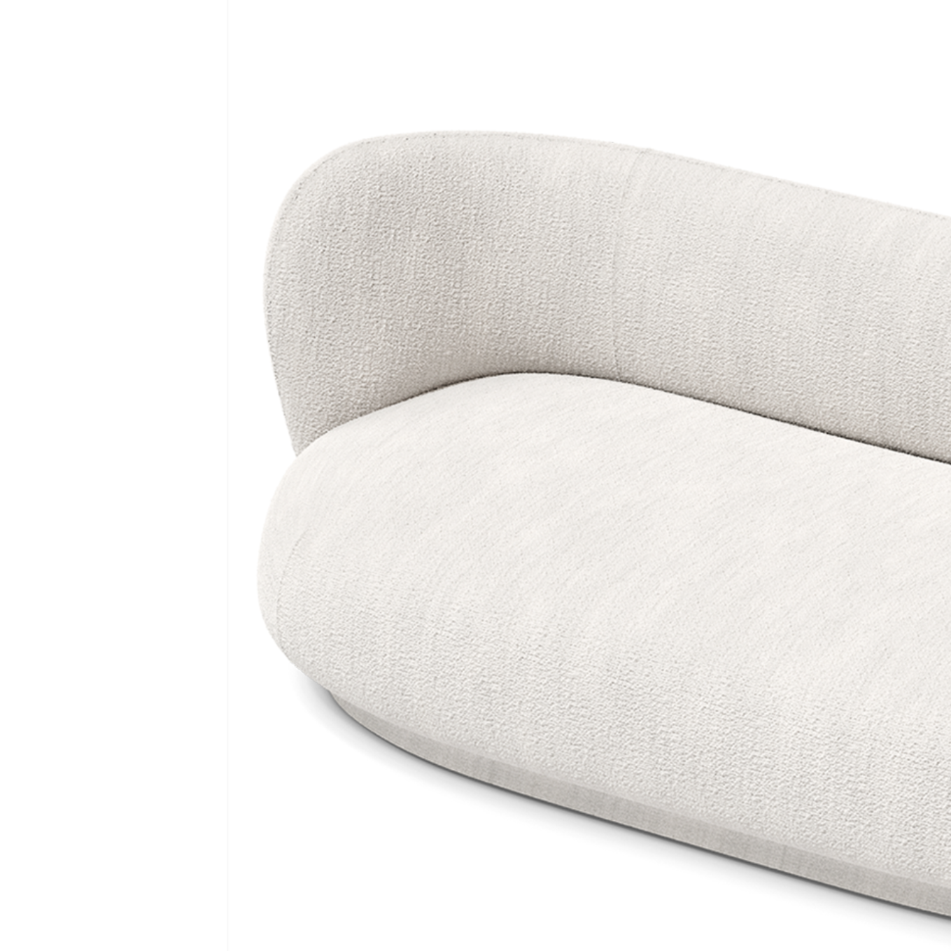 Rico Lounge Bouclé Sofa gebrochen Weiß