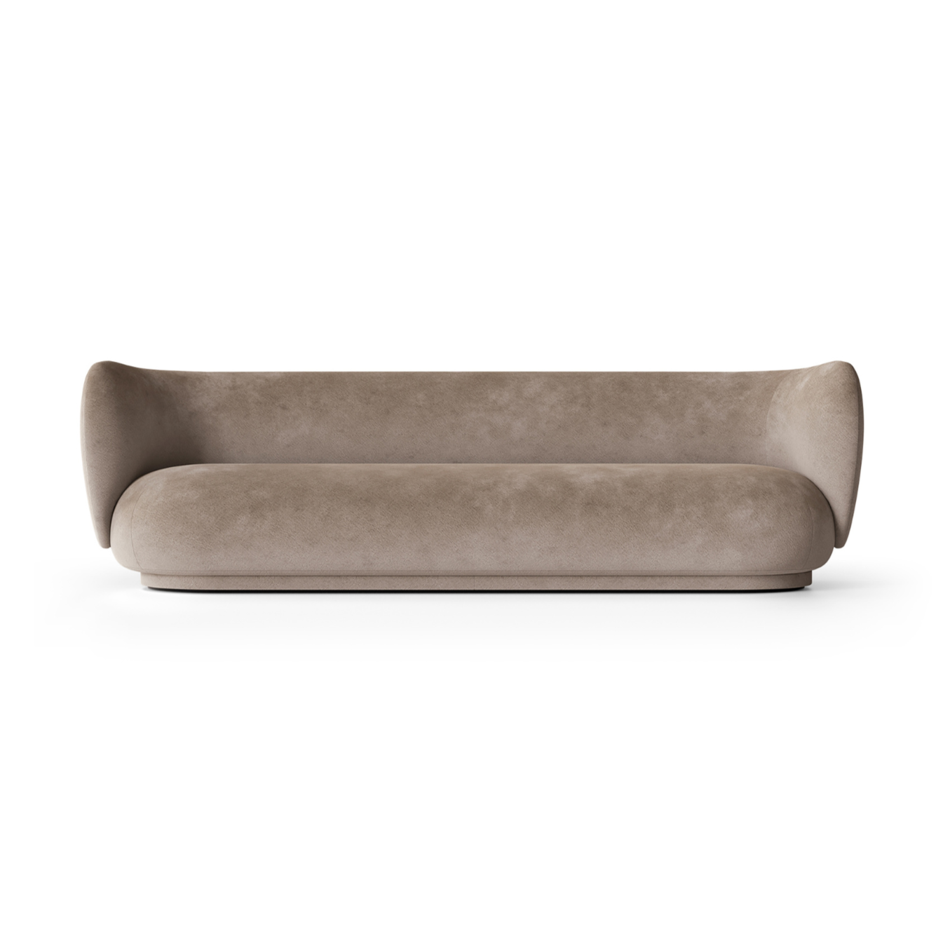 Rico Faded Velvet 4-seater sofa beige