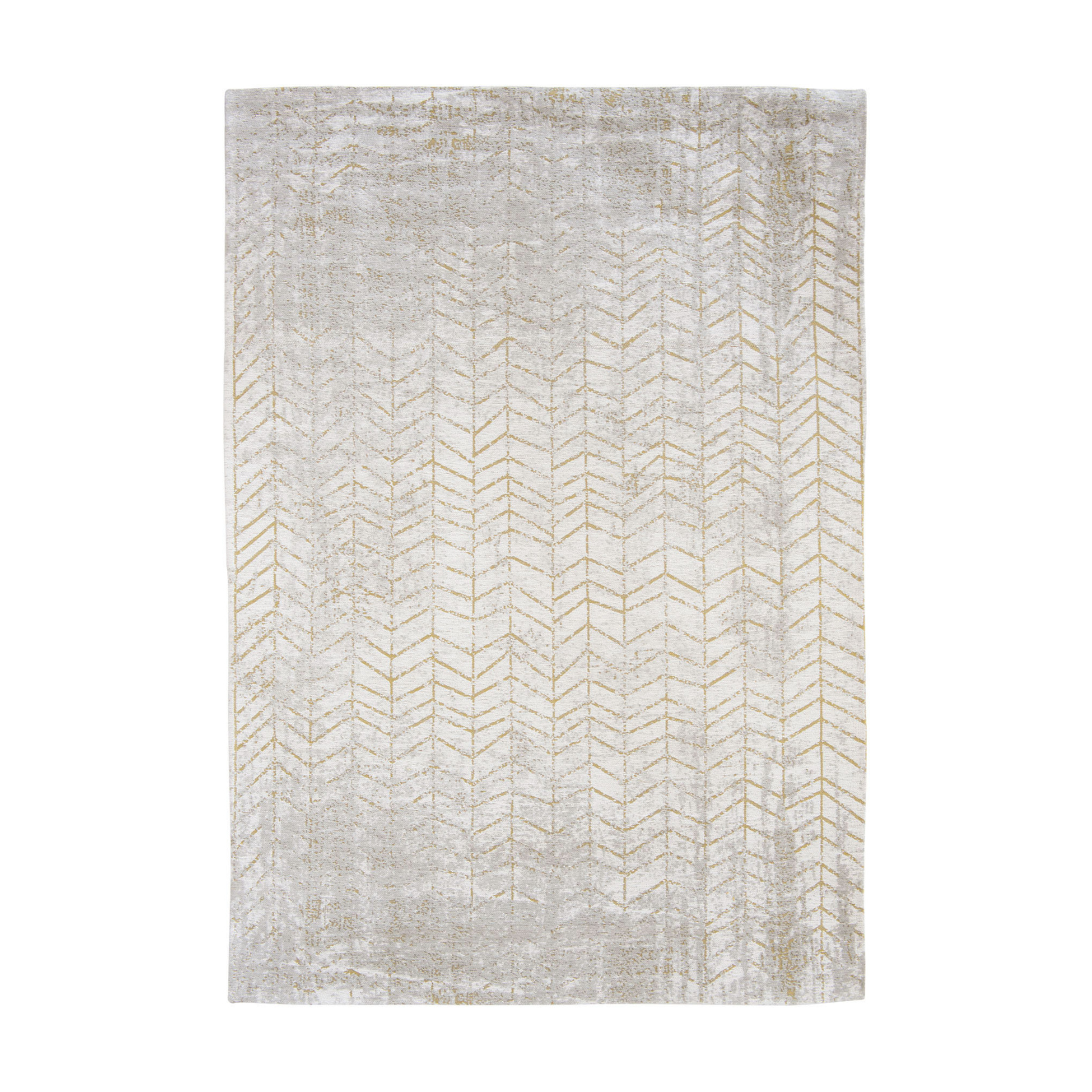 Central yellow yellow herringbone rug