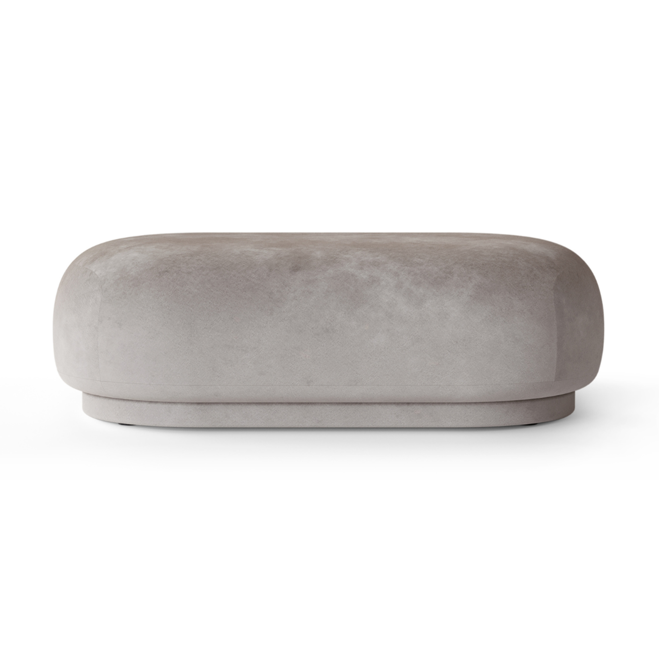 Rico faded velvet gray ottoman