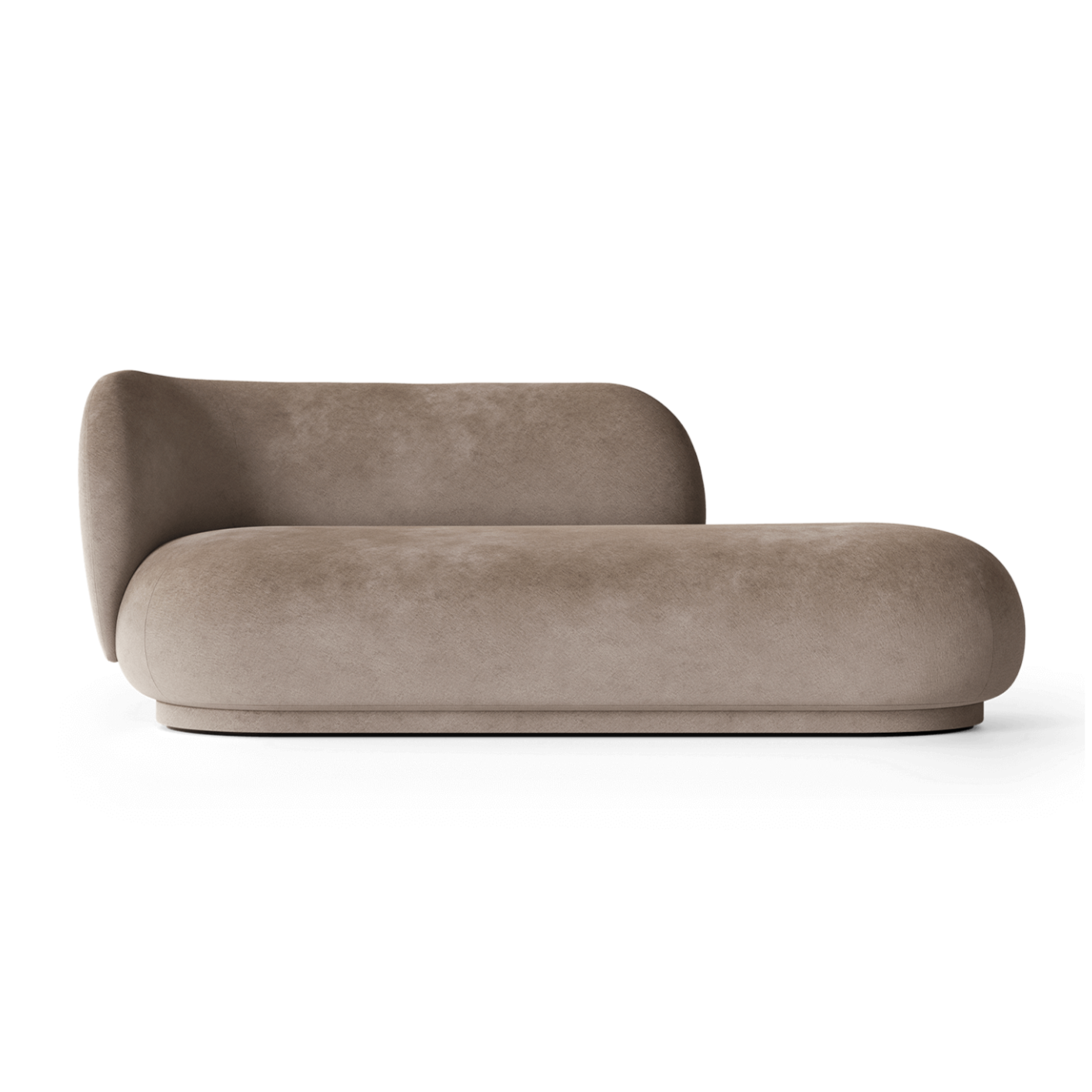 Linkes Sofa Rico Divan verblasste Velvet Beige