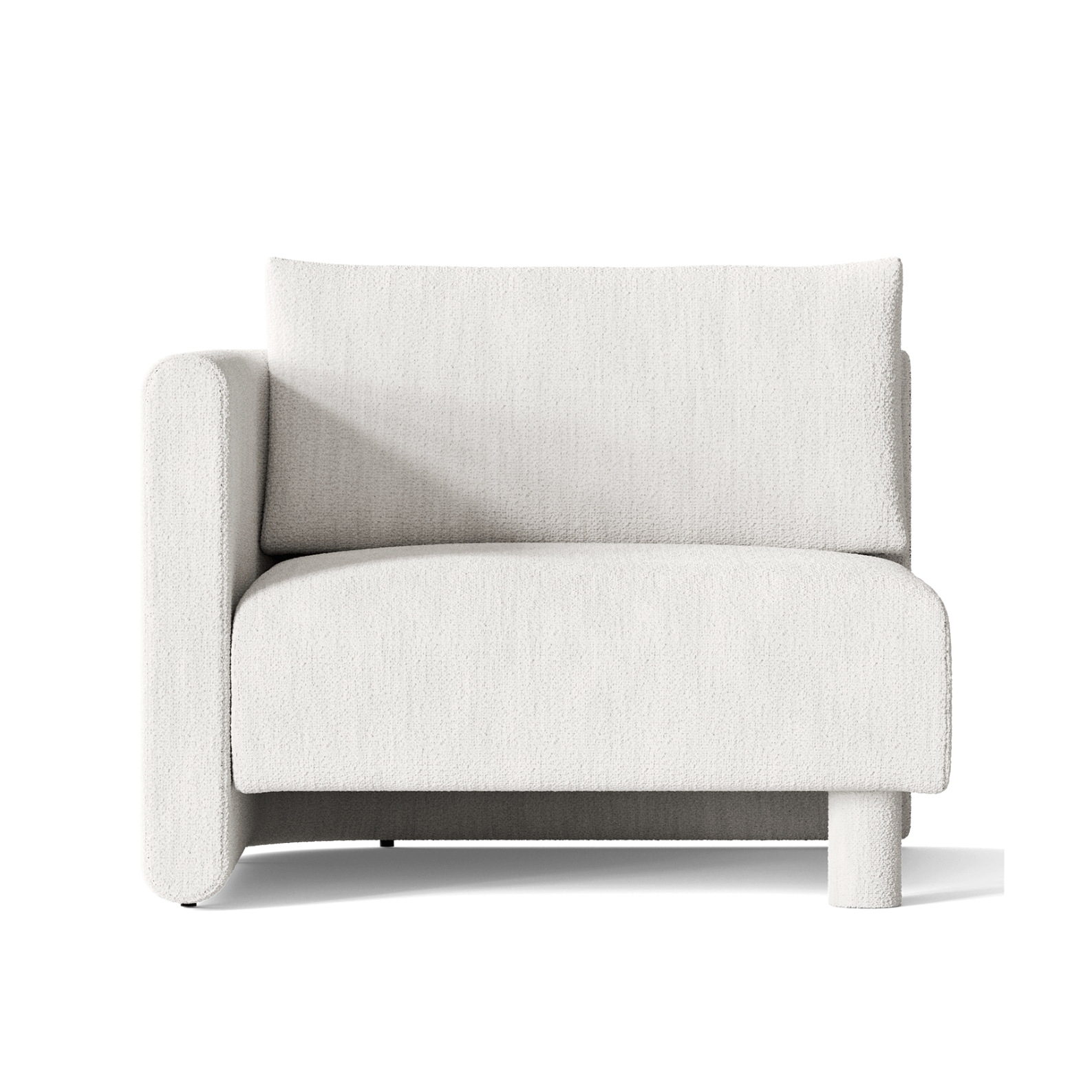 Dase modular sofa - LEFT ENTRY BOCLé BREAKED white