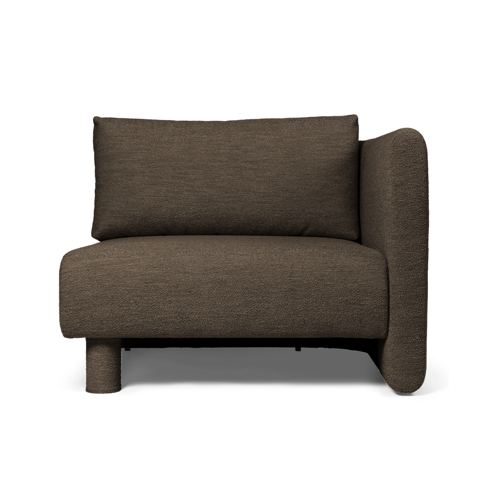 Dase modulares Sofa - Weiches Bouclé dunkelbraun