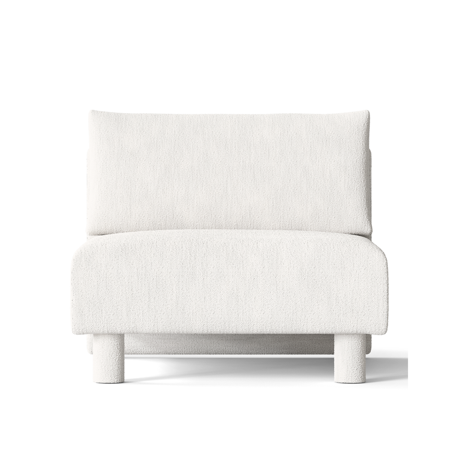 Dase Modulare Sofa - Bouclés mittleres Element gebrochen weiß