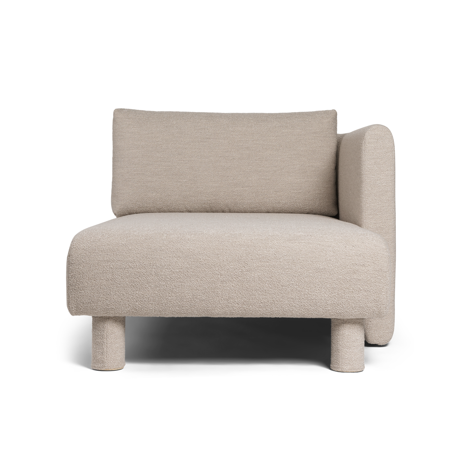 DASE modular sofa - Right -handed soft bouclé beige