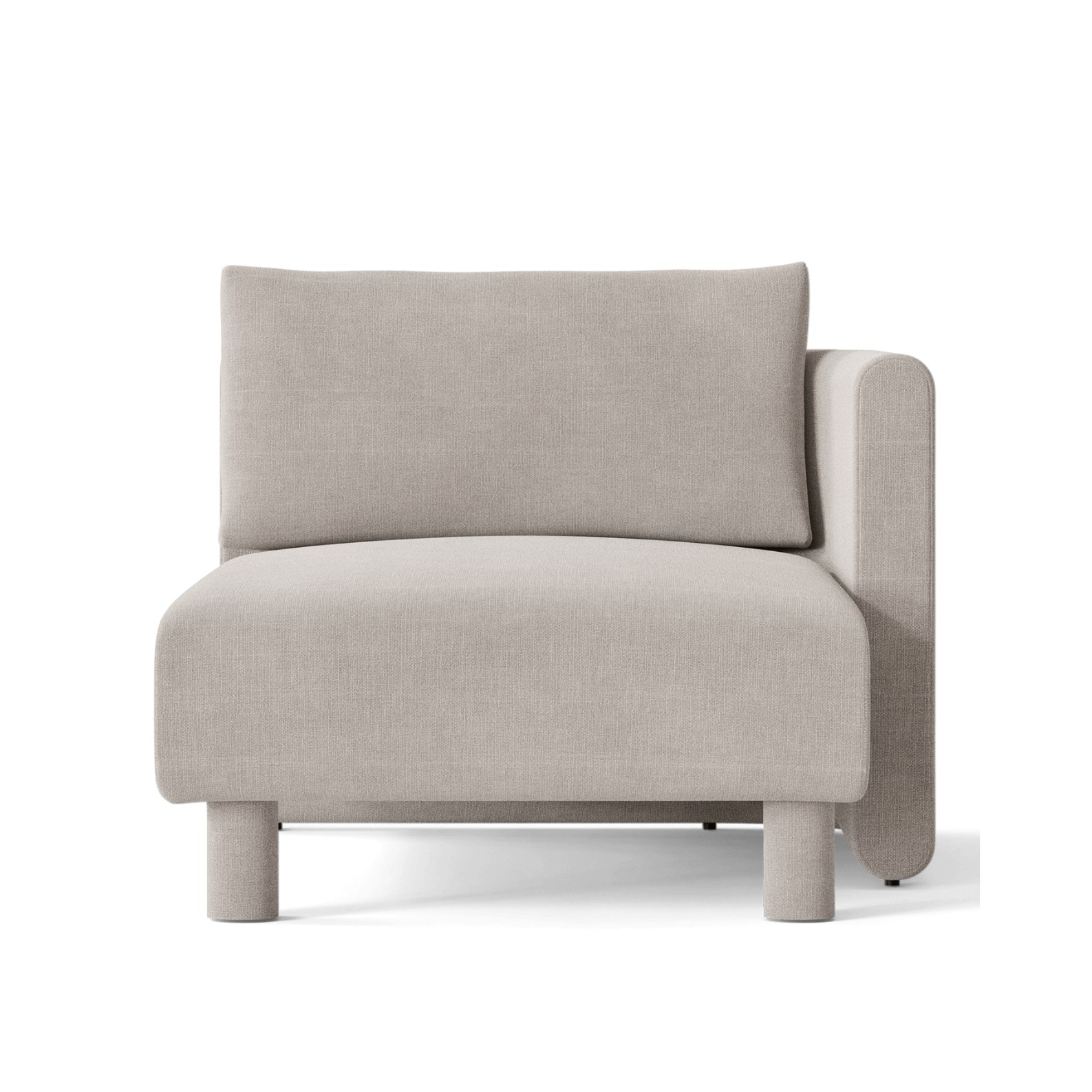 Dase modulares Sofa - rechts mit Baumwollwäsche beige