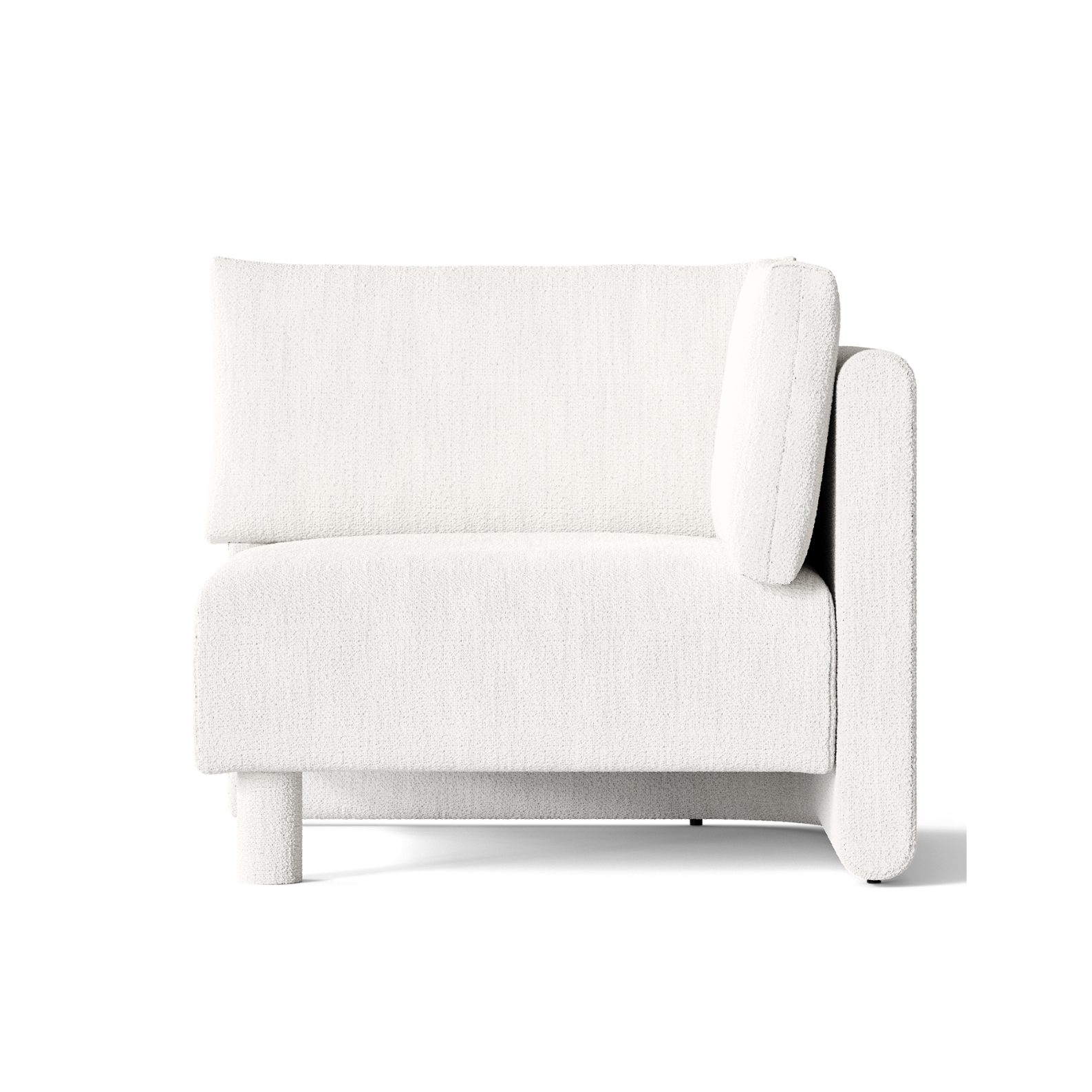 Dase modulares Sofa - Bouclé Eckelement gebrochen weiß