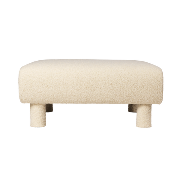 Dase modulares Sofa - Nordischer Bouclé Pouf gebrochen Weiß