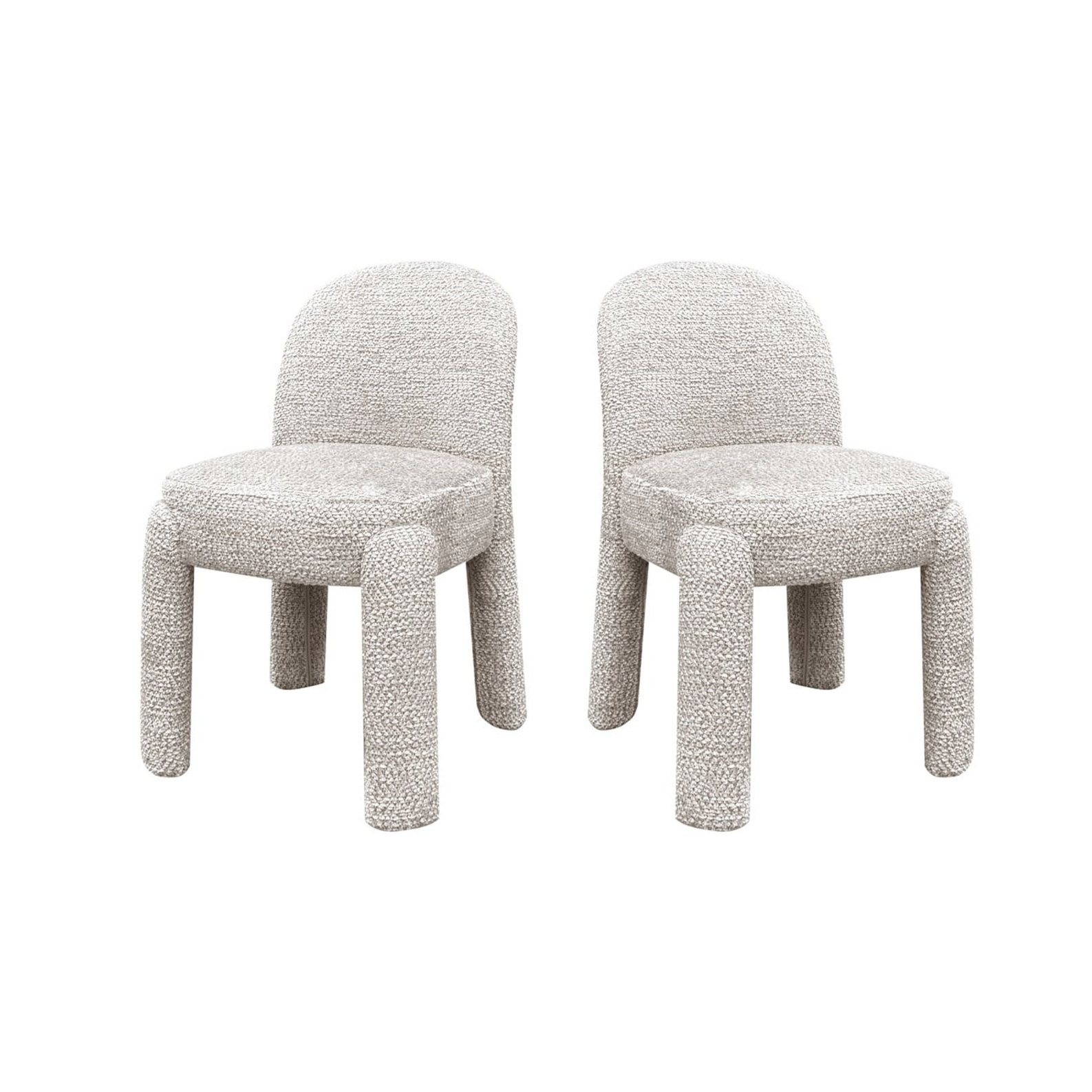 Brandi beige upholstered chairs set