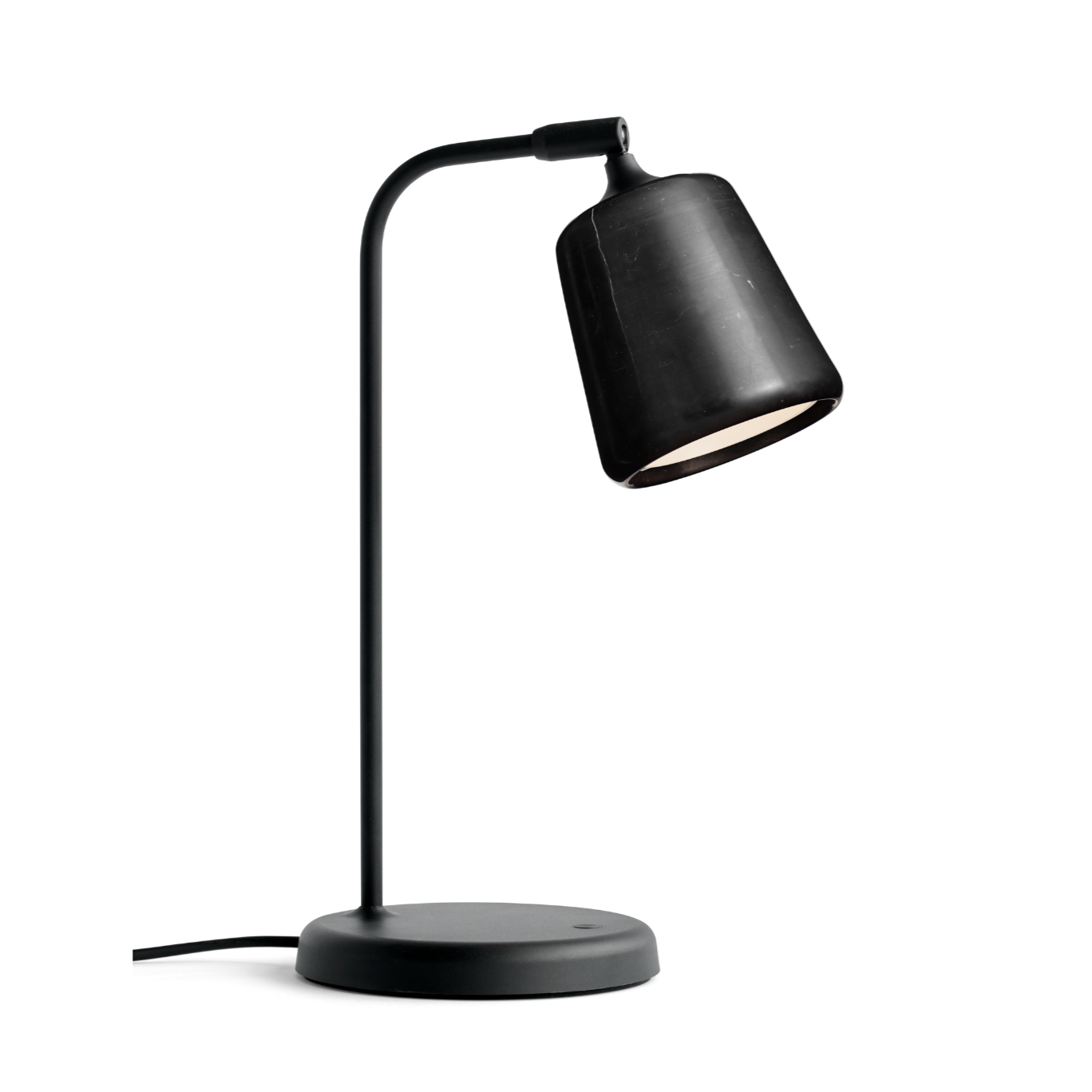 Desk lamp material black marble