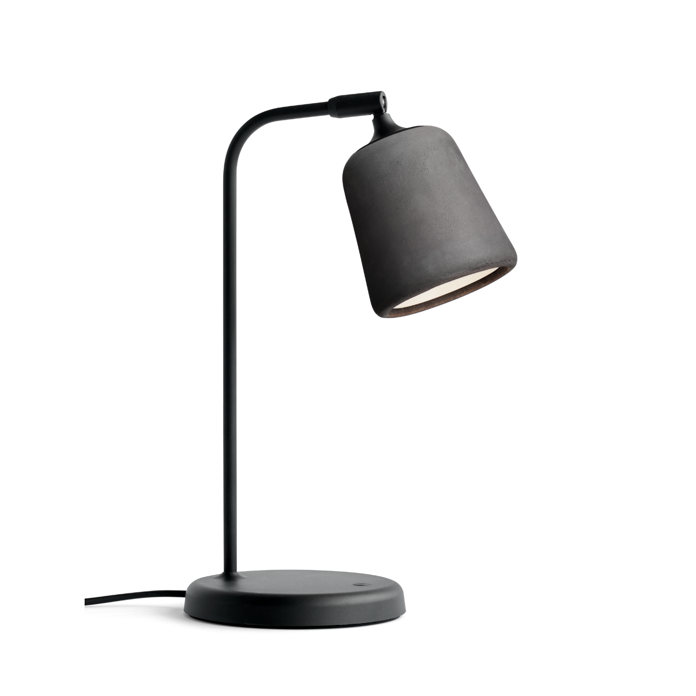 Desk lamp material dark cement