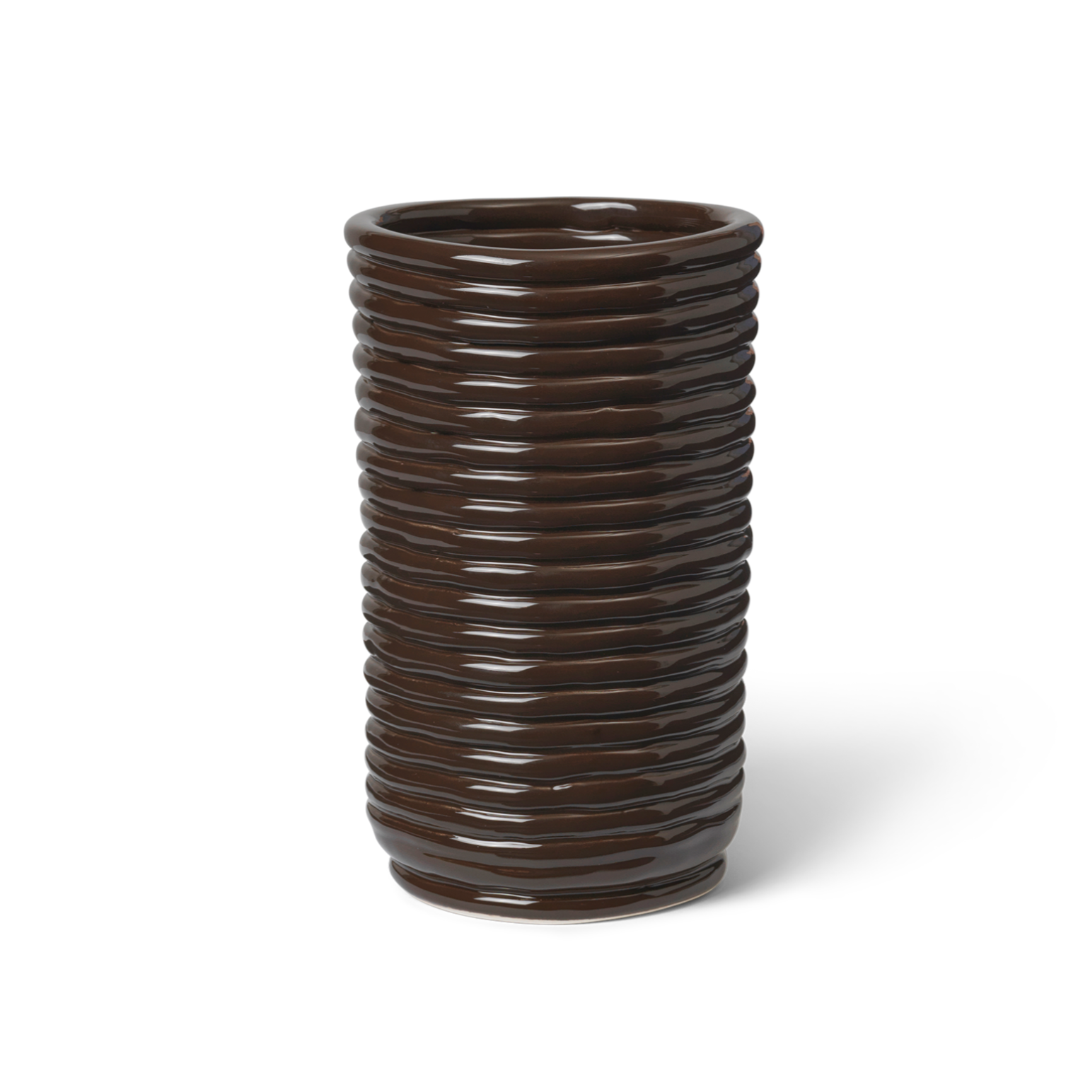 Brown corduroy vase