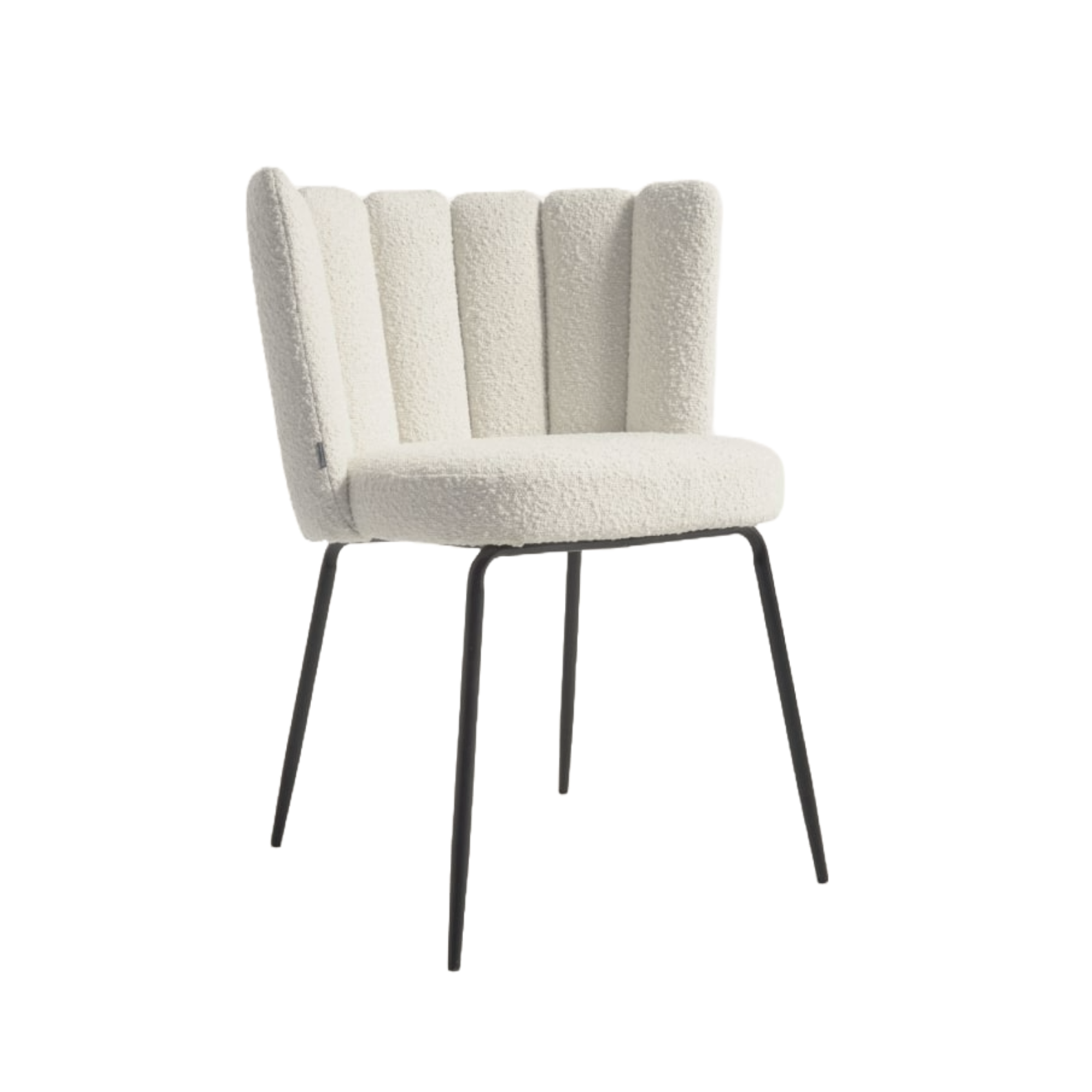 Aniela White chair with black legs