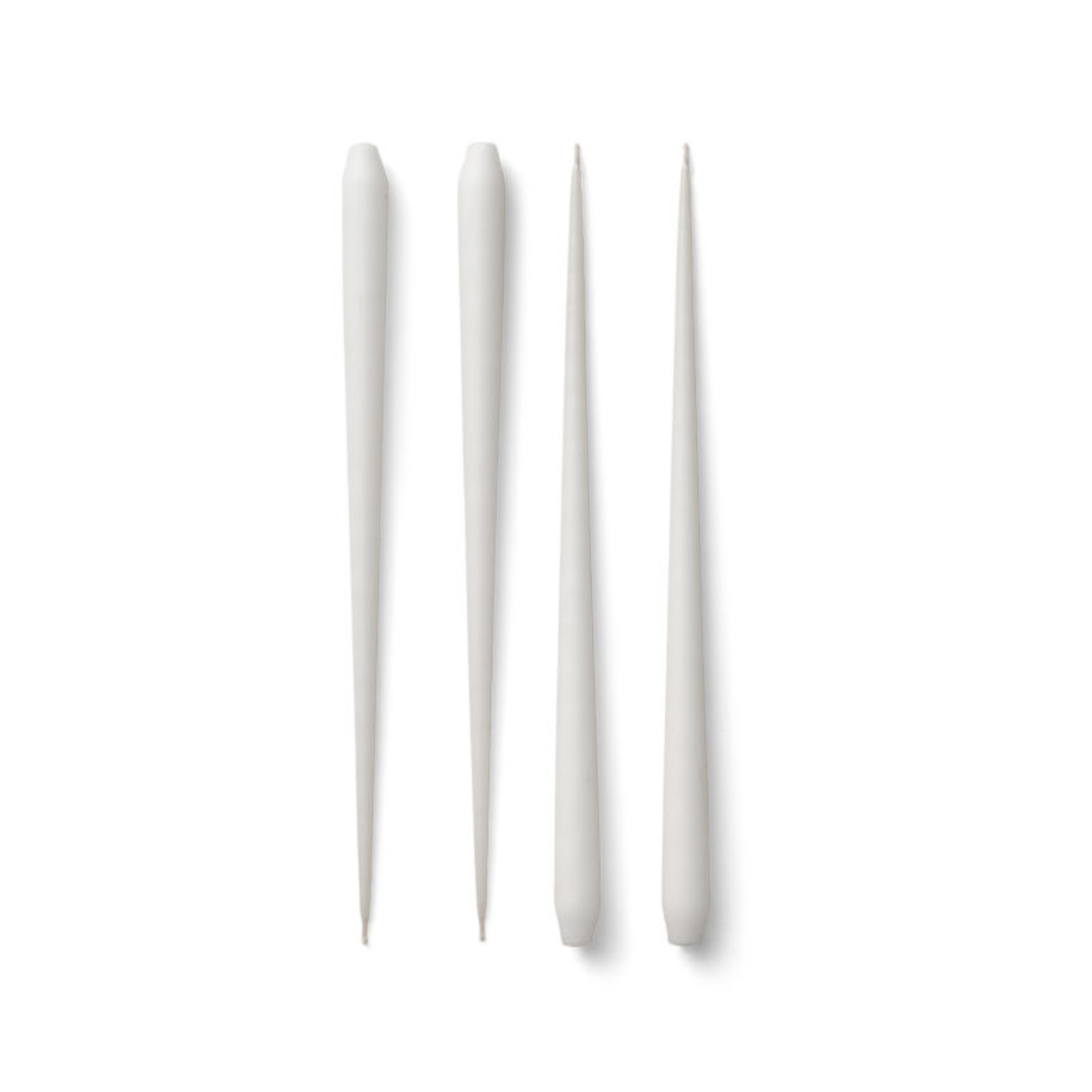 Set von 4 Kerzen Stoff Nagel White