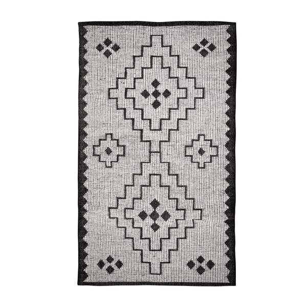 Omari rug wool/jute natural/black 160x230cm