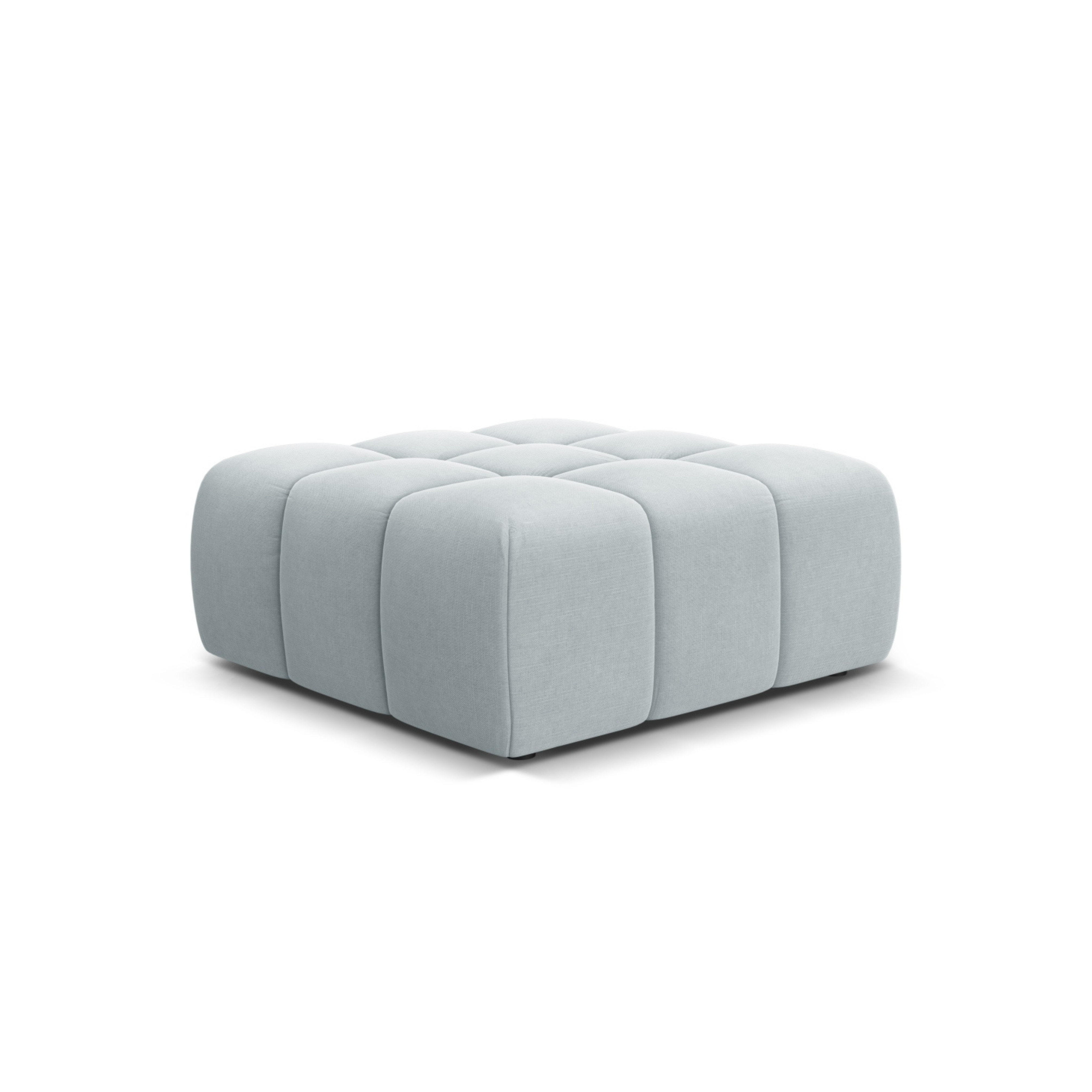 AGAVE gray chenille pouf