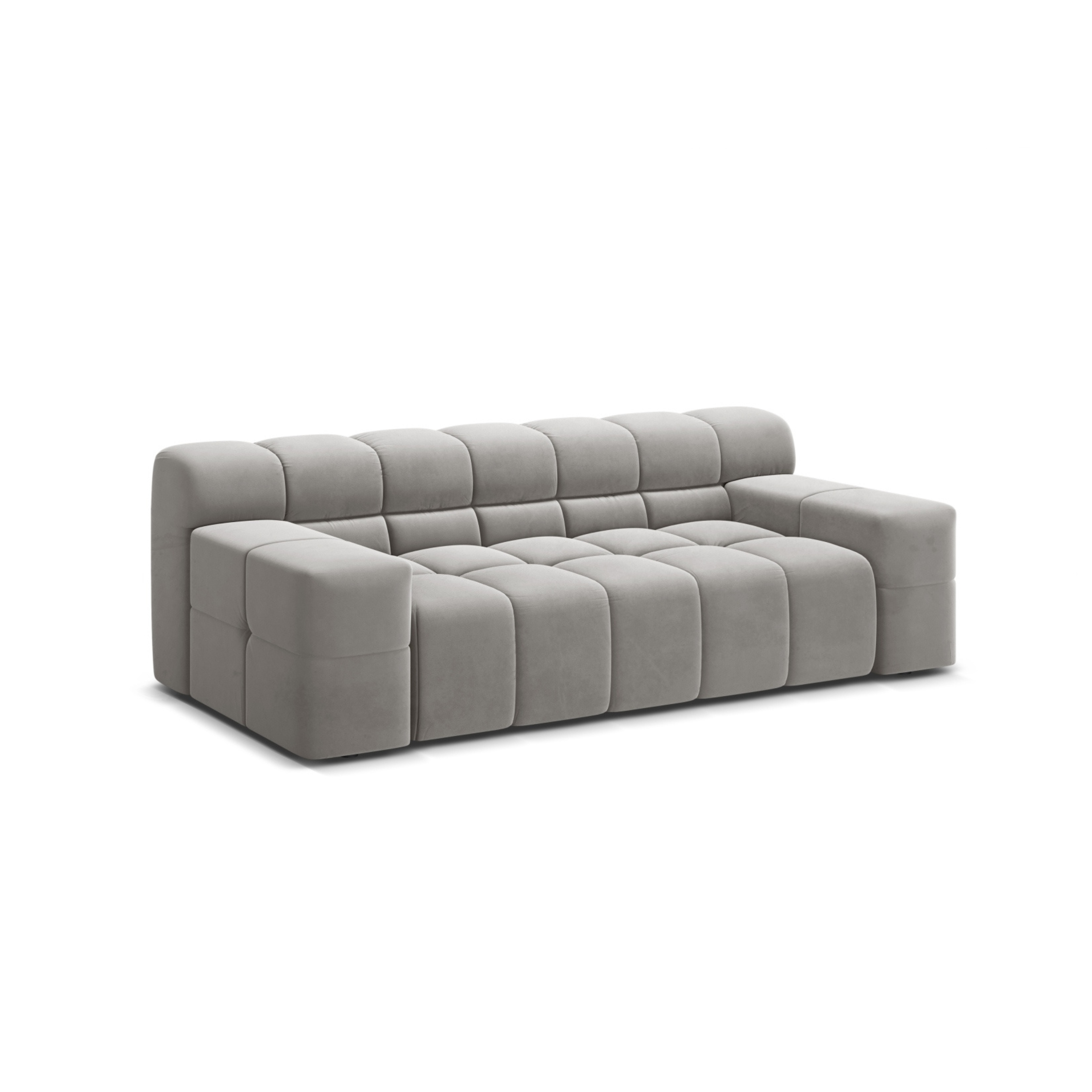 AGAVE gray velvet 2-seater sofa