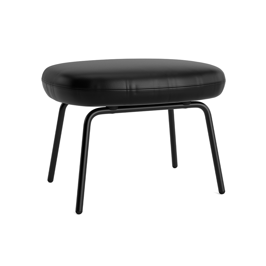 Upholstered footrest Era Black base