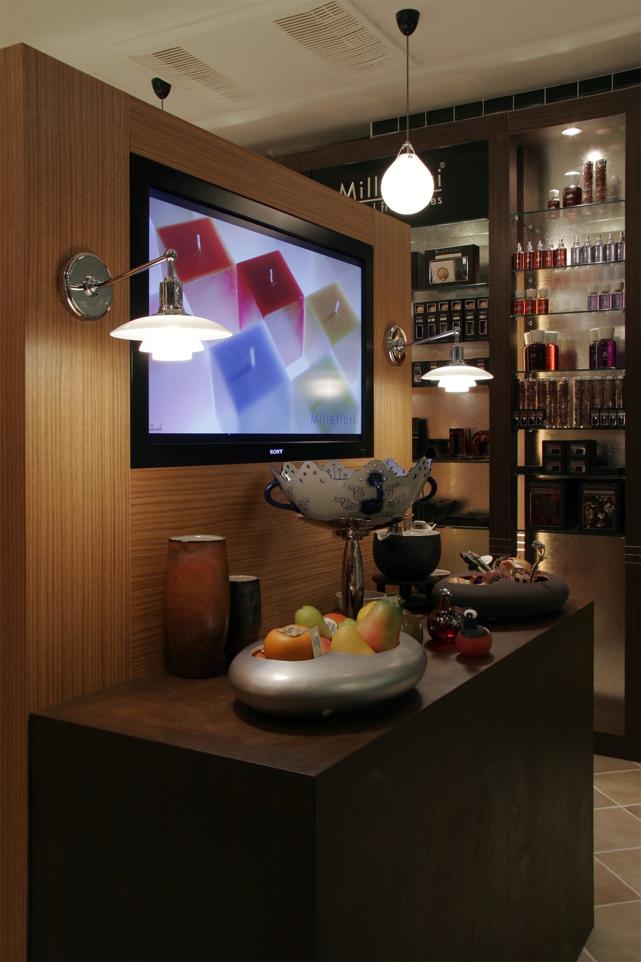 Lampa ścienna PH 2/1 biały z chromowaną podstawą