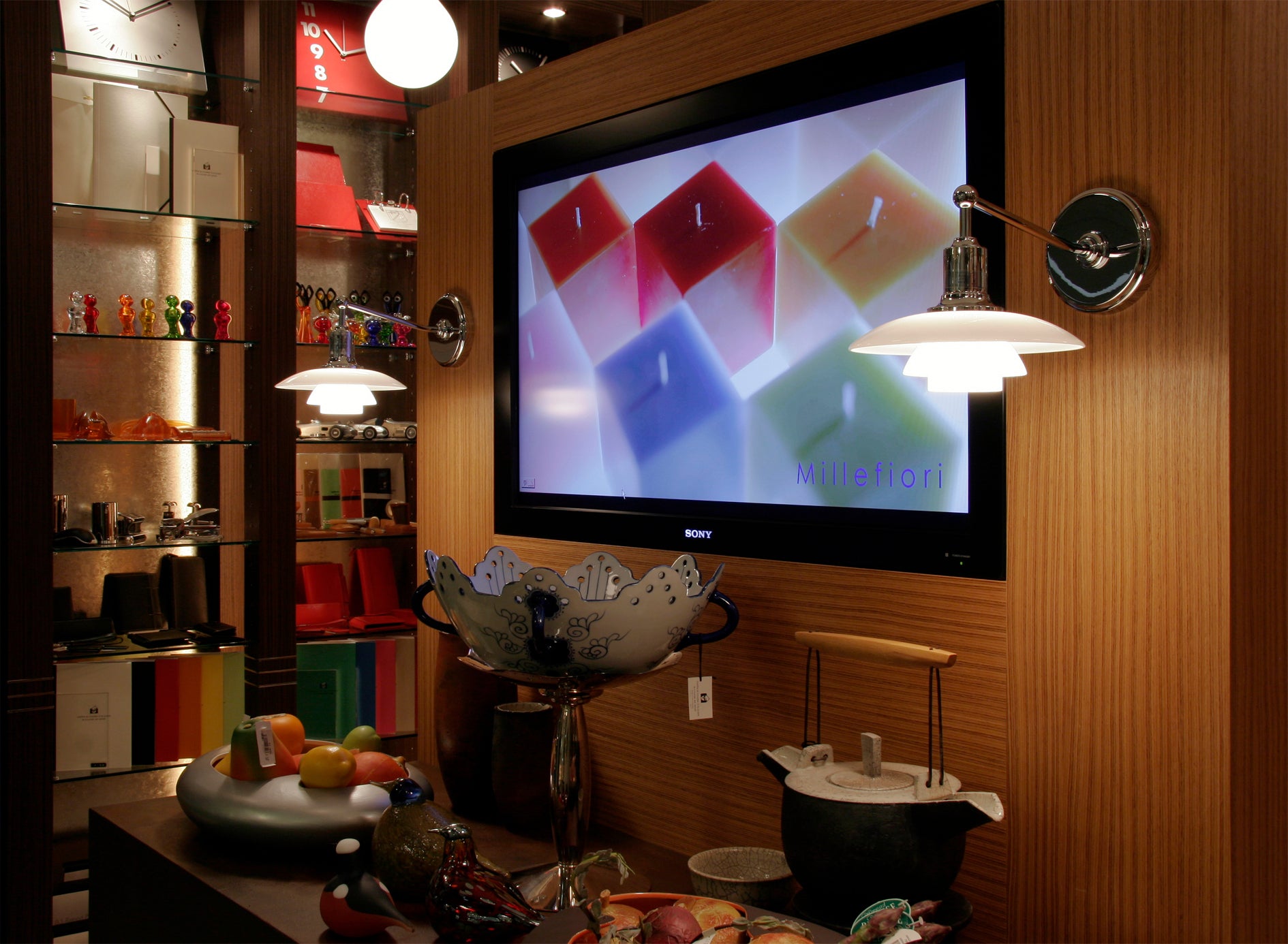 Lampa ścienna PH 2/1 biały z chromowaną podstawą