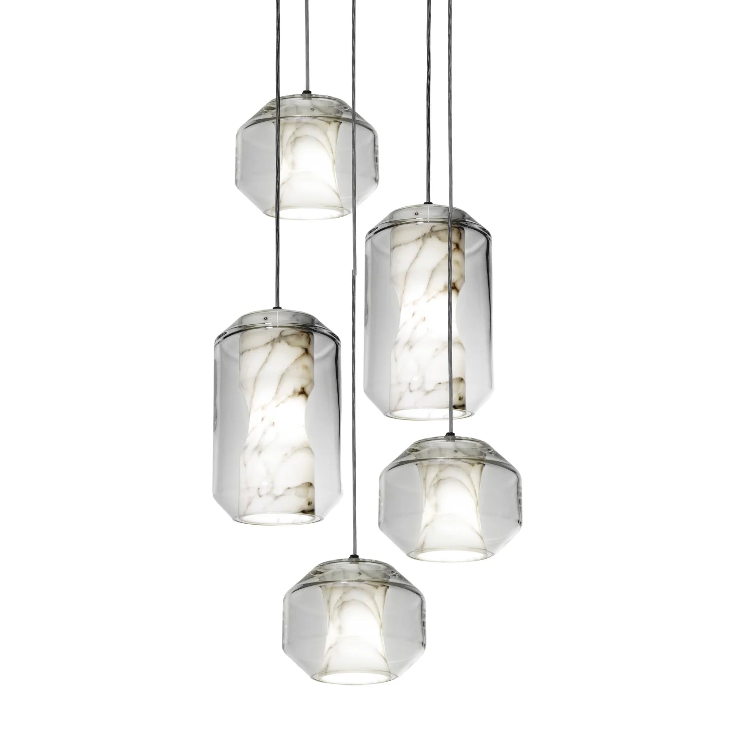 Lampa wisząca 5-punktowa CHAMBER marmur
